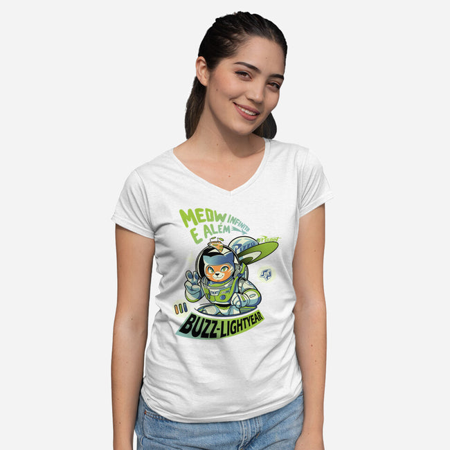 Cat Lightyear-Womens-V-Neck-Tee-Julio