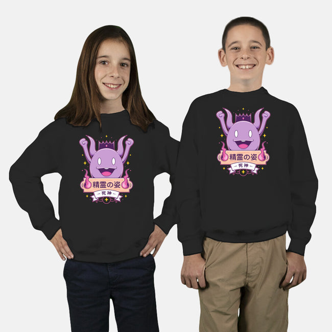 Cute Death God-Youth-Crew Neck-Sweatshirt-Alundrart