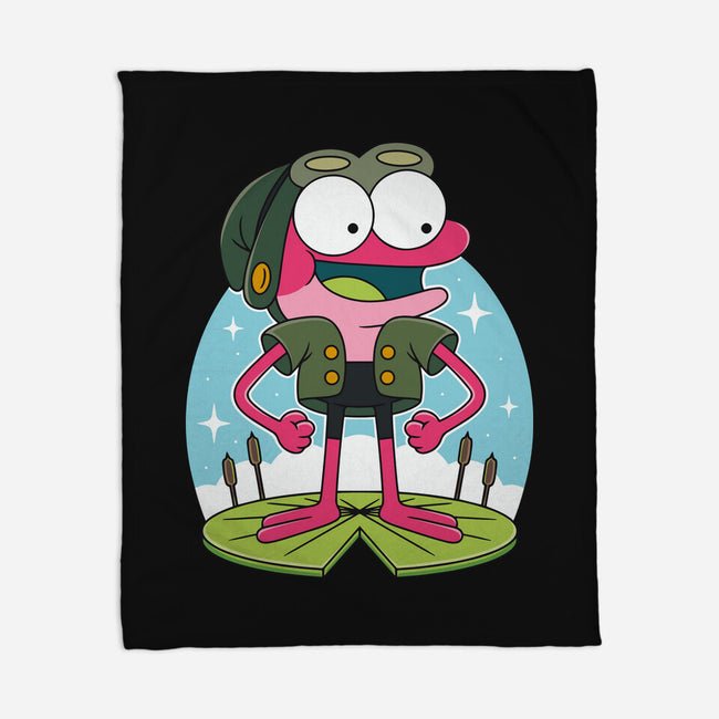 Pink Frog-None-Fleece-Blanket-Alundrart