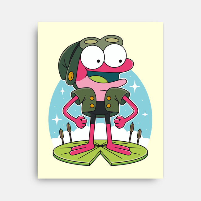 Pink Frog-None-Stretched-Canvas-Alundrart