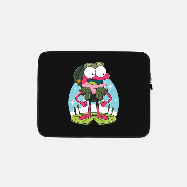 Pink Frog-None-Zippered-Laptop Sleeve-Alundrart