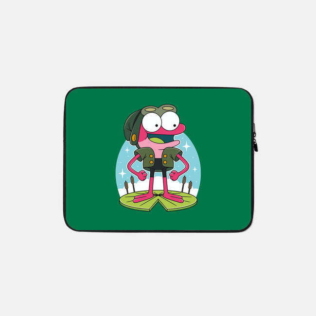 Pink Frog-None-Zippered-Laptop Sleeve-Alundrart