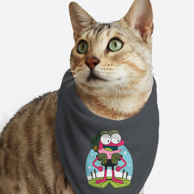 Pink Frog-Cat-Bandana-Pet Collar-Alundrart