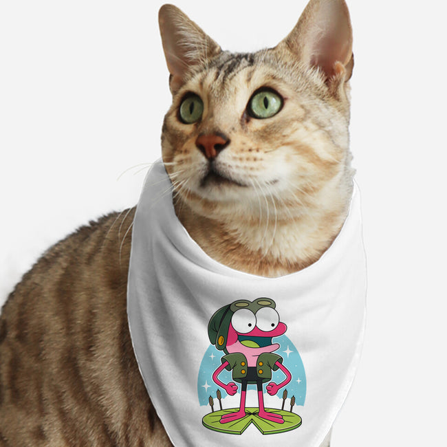 Pink Frog-Cat-Bandana-Pet Collar-Alundrart