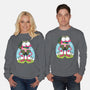 Pink Frog-Unisex-Crew Neck-Sweatshirt-Alundrart