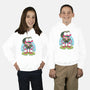 Pink Frog-Youth-Pullover-Sweatshirt-Alundrart