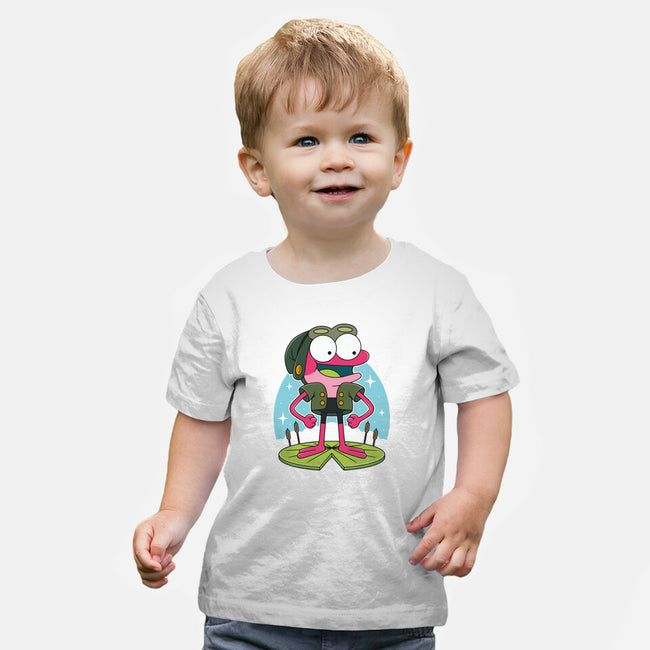 Pink Frog-Baby-Basic-Tee-Alundrart