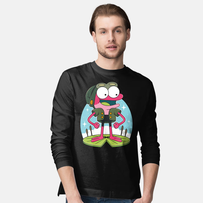 Pink Frog-Mens-Long Sleeved-Tee-Alundrart