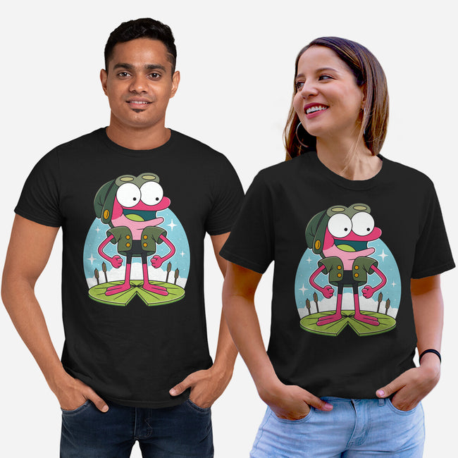 Pink Frog-Unisex-Basic-Tee-Alundrart