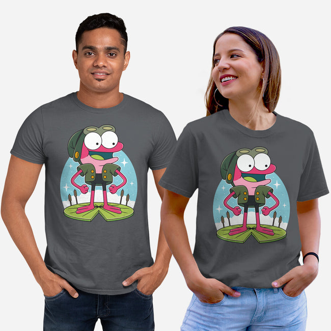 Pink Frog-Unisex-Basic-Tee-Alundrart