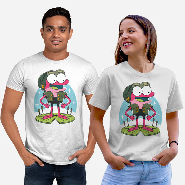 Pink Frog-Unisex-Basic-Tee-Alundrart