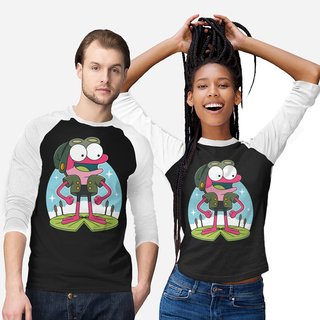 Pink Frog-Unisex-Baseball-Tee-Alundrart