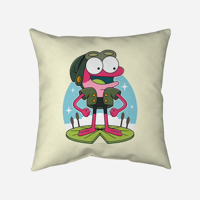 Pink Frog-None-Removable Cover w Insert-Throw Pillow-Alundrart