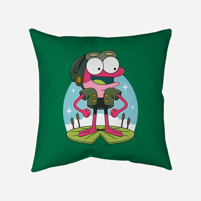 Pink Frog-None-Removable Cover w Insert-Throw Pillow-Alundrart