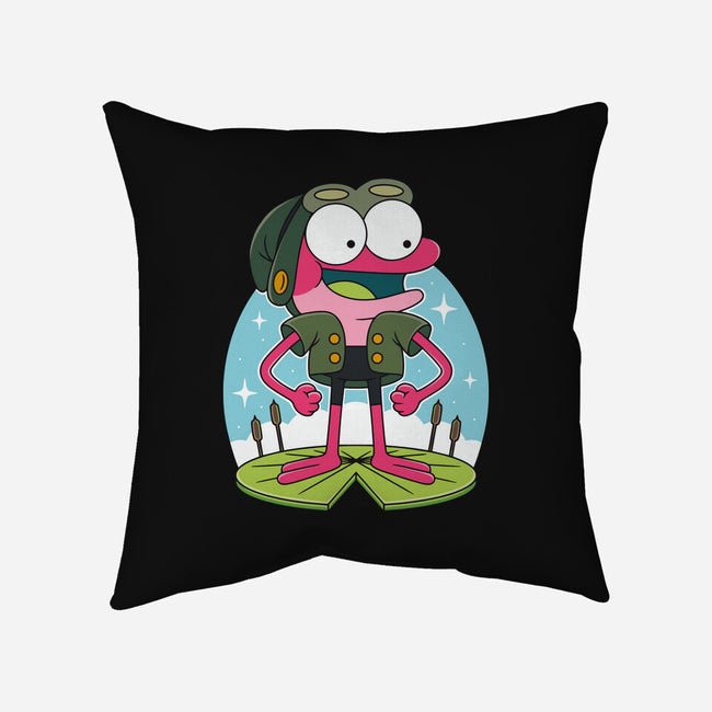 Pink Frog-None-Removable Cover-Throw Pillow-Alundrart
