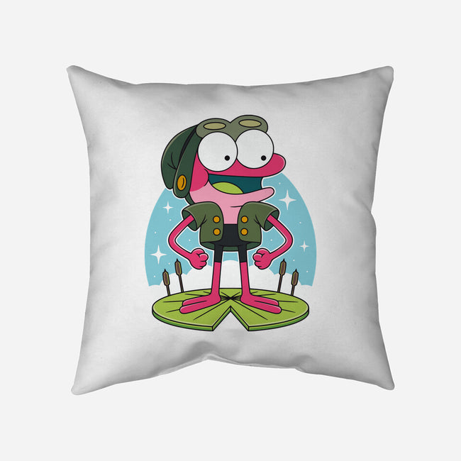 Pink Frog-None-Removable Cover-Throw Pillow-Alundrart