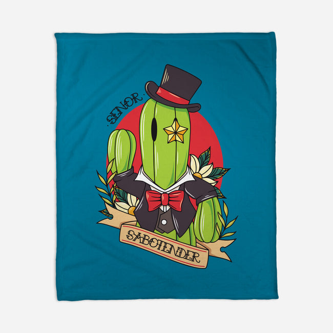 Senor Sabotender-None-Fleece-Blanket-Alundrart