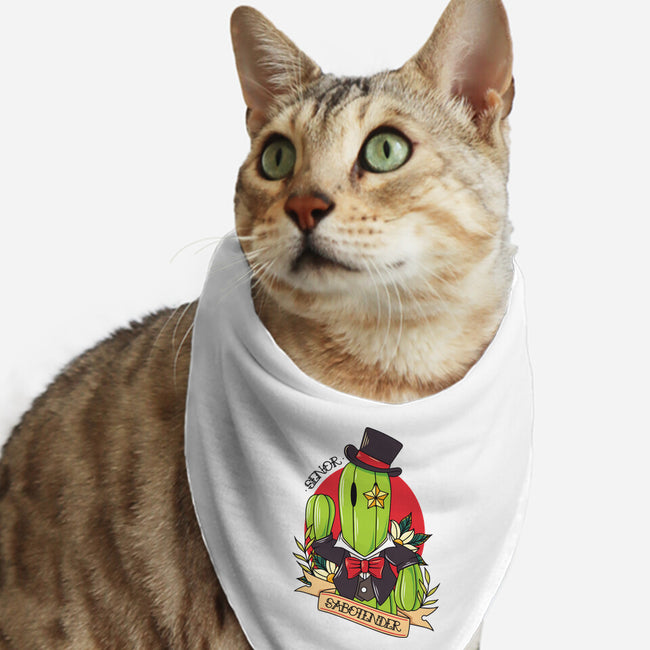 Senor Sabotender-Cat-Bandana-Pet Collar-Alundrart