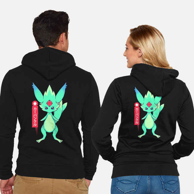 Guardian Force Carbuncle-Unisex-Zip-Up-Sweatshirt-Alundrart