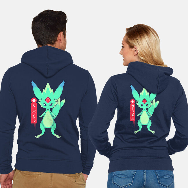 Guardian Force Carbuncle-Unisex-Zip-Up-Sweatshirt-Alundrart