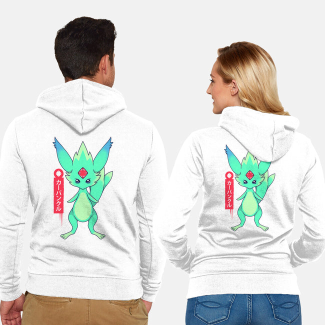 Guardian Force Carbuncle-Unisex-Zip-Up-Sweatshirt-Alundrart