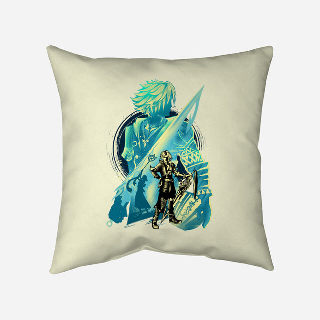 Blitzball Player Tidus-None-Non-Removable Cover w Insert-Throw Pillow-hypertwenty