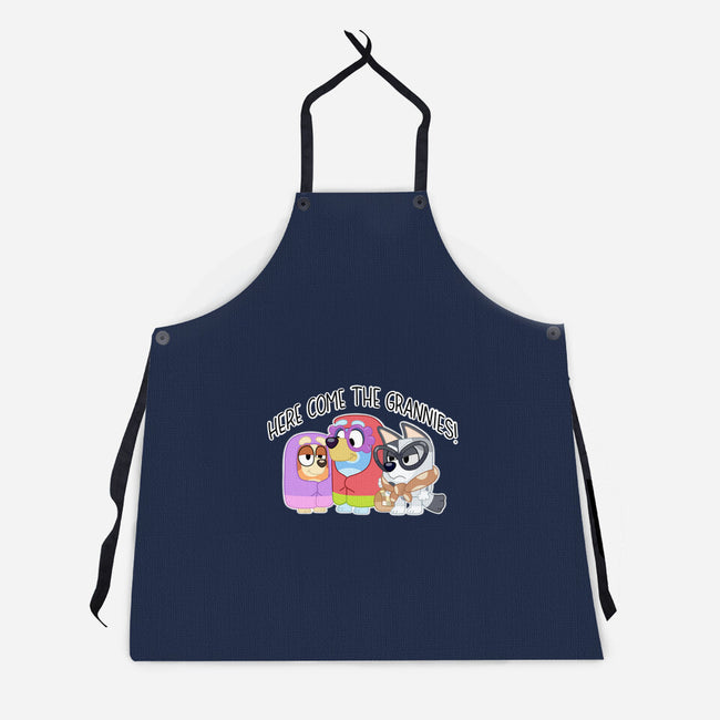 Here Come The Grannies-Unisex-Kitchen-Apron-Alexhefe