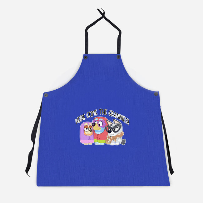 Here Come The Grannies-Unisex-Kitchen-Apron-Alexhefe
