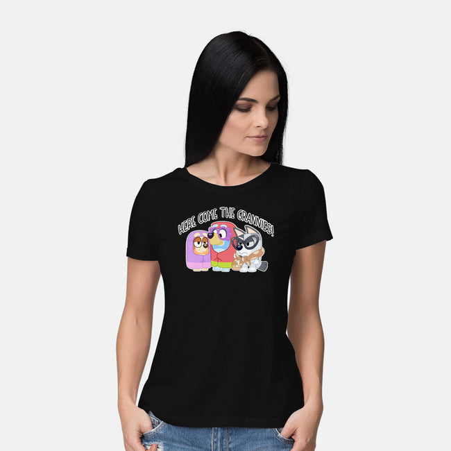 Here Come The Grannies-Womens-Basic-Tee-Alexhefe