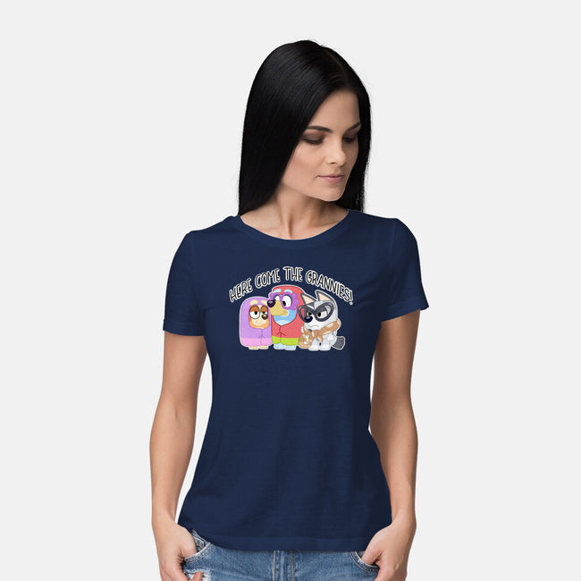 Here Come The Grannies-Womens-Basic-Tee-Alexhefe