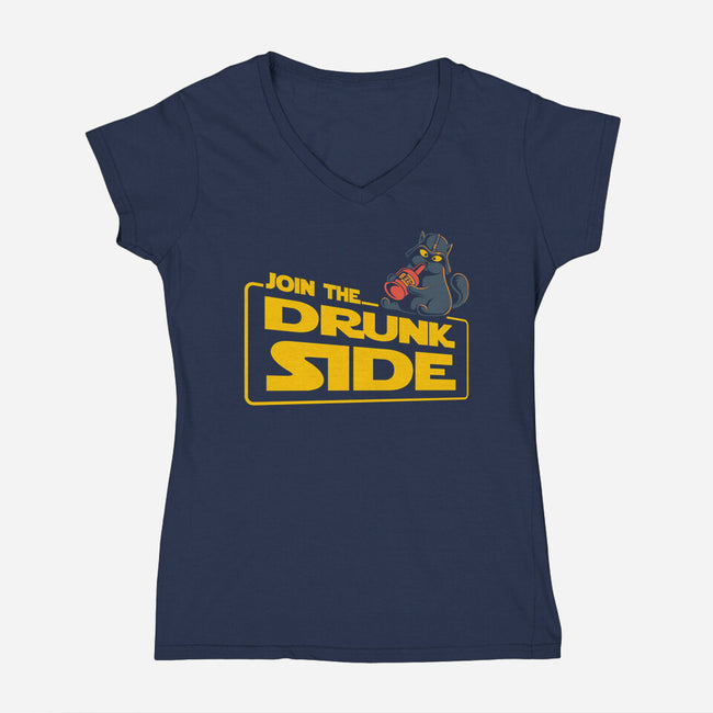 Join The Drunk Side-Womens-V-Neck-Tee-erion_designs