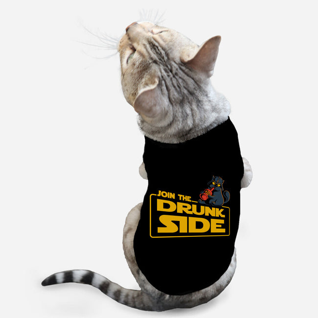 Join The Drunk Side-Cat-Basic-Pet Tank-erion_designs