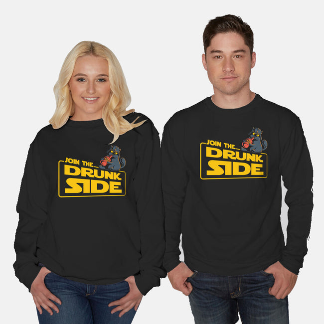 Join The Drunk Side-Unisex-Crew Neck-Sweatshirt-erion_designs