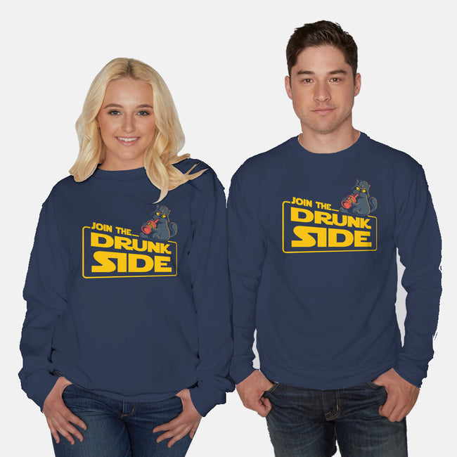 Join The Drunk Side-Unisex-Crew Neck-Sweatshirt-erion_designs