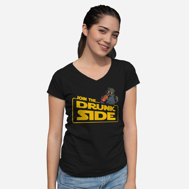 Join The Drunk Side-Womens-V-Neck-Tee-erion_designs