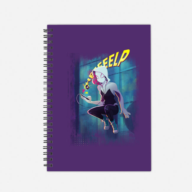 Spider Gwen Help-None-Dot Grid-Notebook-jacnicolauart