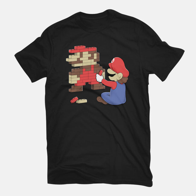 Nostalgic Gamer-Womens-Fitted-Tee-Umberto Vicente