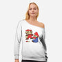 Nostalgic Gamer-Womens-Off Shoulder-Sweatshirt-Umberto Vicente