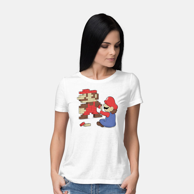 Nostalgic Gamer-Womens-Basic-Tee-Umberto Vicente