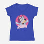 Bluey Barbie-Womens-V-Neck-Tee-danielmorris1993