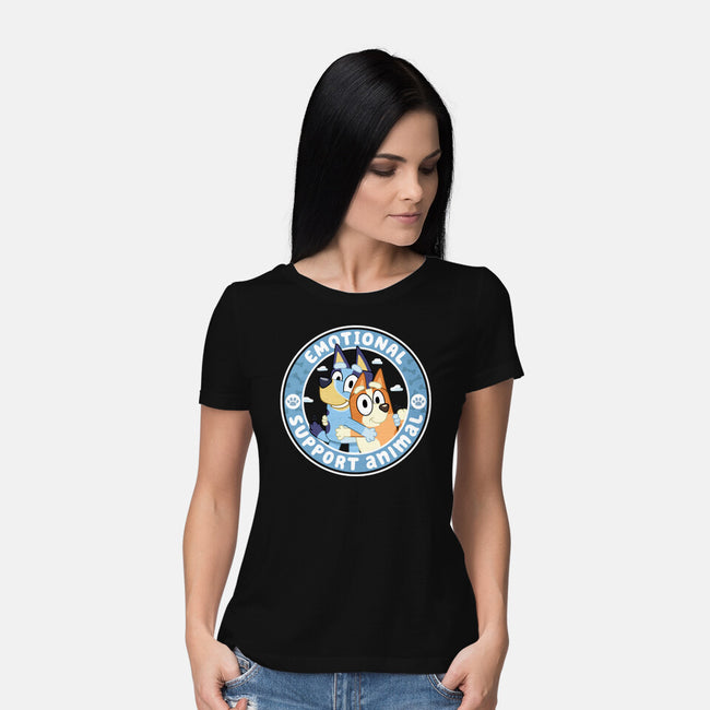 Emotional Support Animals-Womens-Basic-Tee-rocketman_art