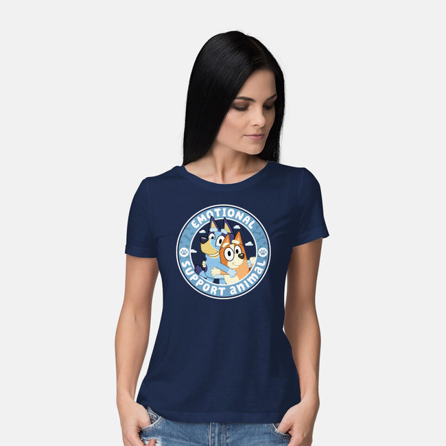 Emotional Support Animals-Womens-Basic-Tee-rocketman_art