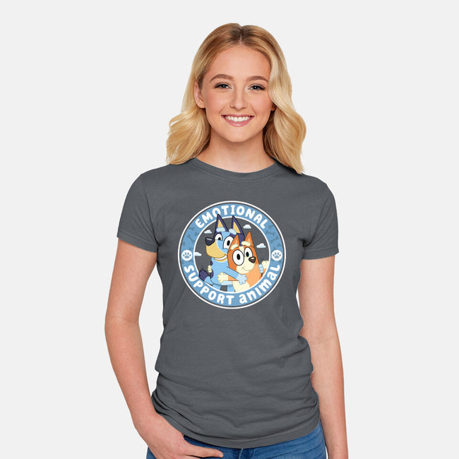 Emotional Support Animals-Womens-Fitted-Tee-rocketman_art