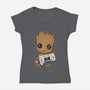 Cute We Are Groot-Womens-V-Neck-Tee-MaxoArt