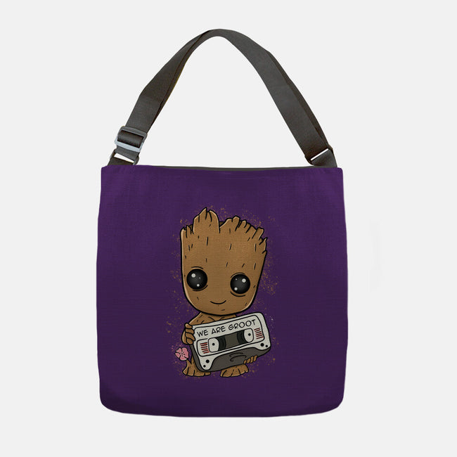 Cute We Are Groot-None-Adjustable Tote-Bag-MaxoArt