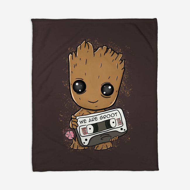 Cute We Are Groot-None-Fleece-Blanket-MaxoArt