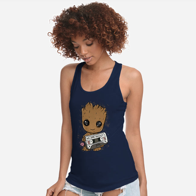 Cute We Are Groot-Womens-Racerback-Tank-MaxoArt