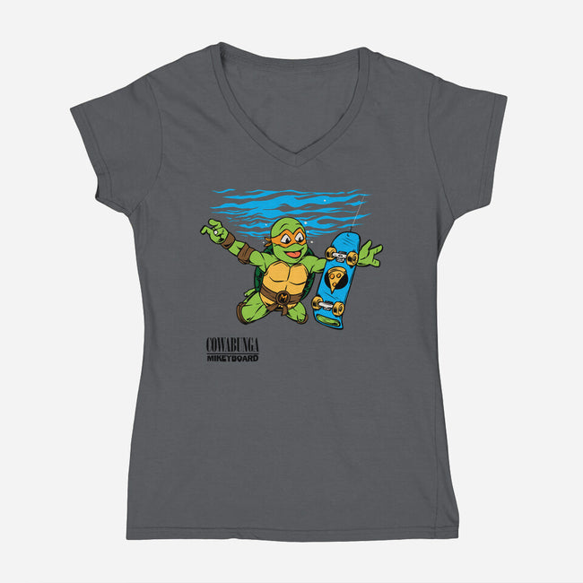 Neverboard-Womens-V-Neck-Tee-joerawks