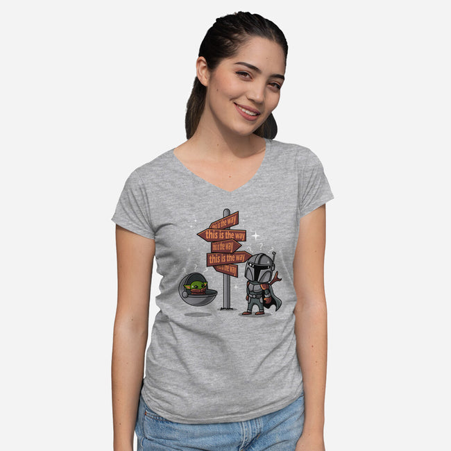 Which Is The Way-Womens-V-Neck-Tee-erion_designs