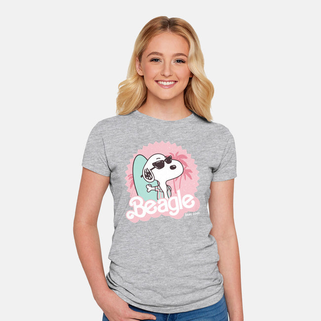 Cool Beagle-Womens-Fitted-Tee-retrodivision